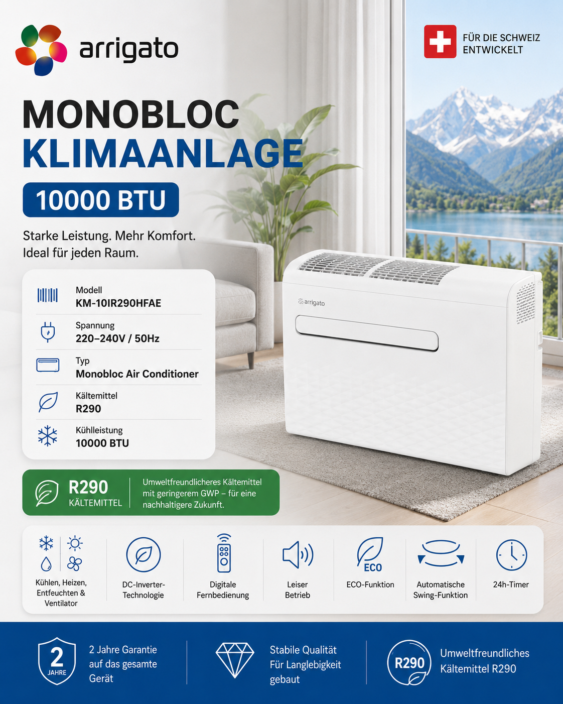 Climarox 10000 BTU – Technische Daten und Funktionen